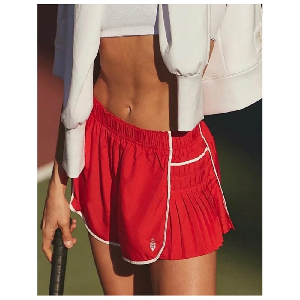 Free People FP Movement S Easy Tiger Shorts Res Combo Built Briefs Pleated Small